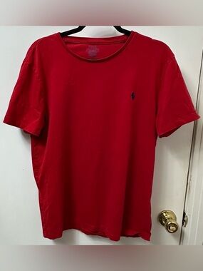 Ralph Lauren Red Short-Sleeve Crew T-Shirt with Polo Pony